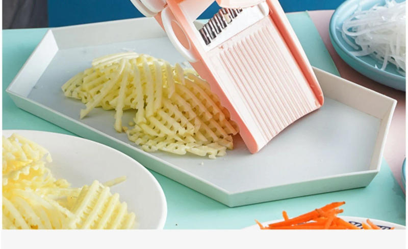 Description Picture 3 of item5 In 1 Potato Shredding Hine Slicing Chopper Chopping Vegetable Radish Scraper Rough Planer Multi-Functional Kitchen Tool