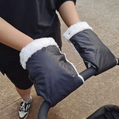 Strollers Fleece Hand Muff Waterproof Baby Stroller Mittens Windproof Thick Warm Baby Buggy Handcover Stroller Accessories