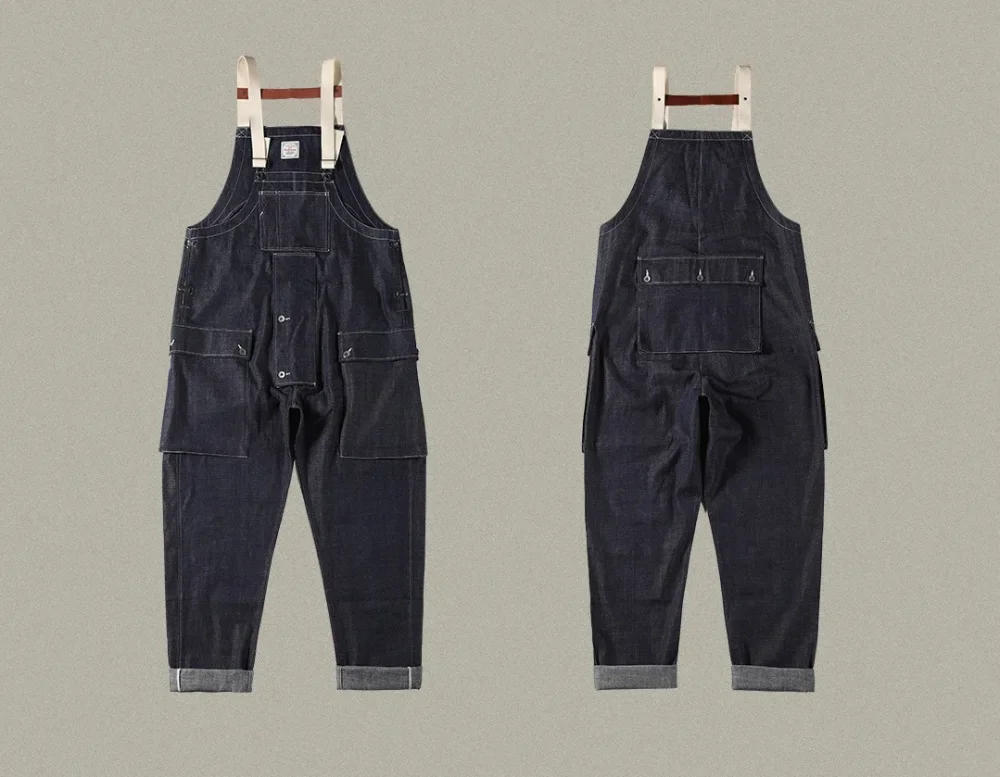 Description Picture 4 of itemRed Tornado Naval Dungaree Army Vintage Style 12oz Denim Men Overalls Loose Fit