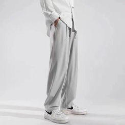 2024  Men Korean Style Casual Trousers Mens Fashion Plus Size Trousers Male Oversize Harem Casual Trousers Men Clothes W01