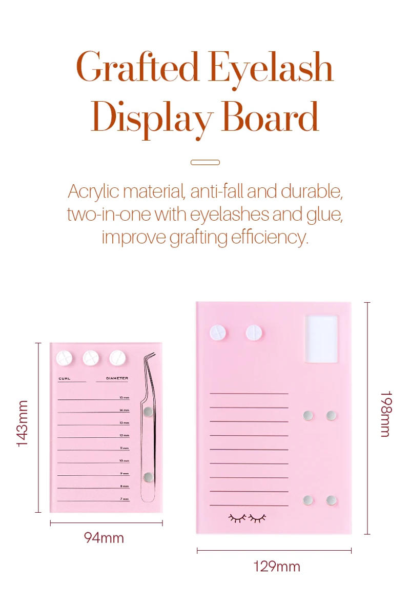 Description Picture 2 of itemSonglash Lash Extensions Mixed Tray Eyelash Organising Tile Eyelash Board  Beauty Tools  Eyelash Pad