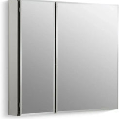 CB-CLC3026FS 30" W x 26" H Two-Door Bathroom Medicine Cabinet with Mirror, Recessed or Surface Mount Bathroom Wall Cabine