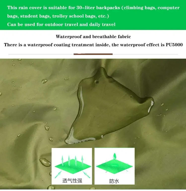 Description Picture 3 of item35L Outdoor Camping Hiking Mountaineering Backpack Bag Waterproof Rain Cap Cover