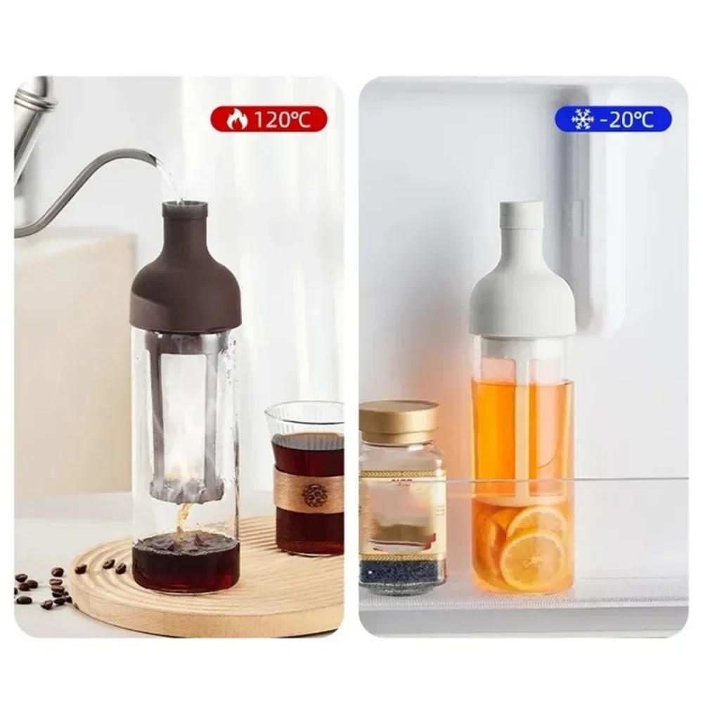 Description Picture 5 of itemManual Cold Brewer Pot High Borosilicate Glass Household Cold Brew Bottle Cold Brew Fruit Tea Kettle for Home Use Coffee Pot