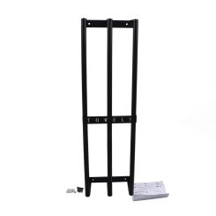 Wall-Mounted Towel Storage Rack – Space-Saving Iron Alloy Holder, Sturdy & Large Capacity for shower Room – Black
