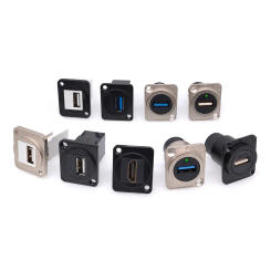 USB Socket D Type Metal Female to Female USB 3.0 USB 2.0 Connector Panel Mounting