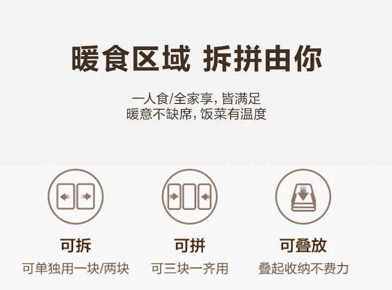 Description Picture 6 of itemNew Warm Dishes Board 220V  2-gear Temperature Control Home Hot Plate Winter Dining Table Insulation Board Mug Warmer кружка