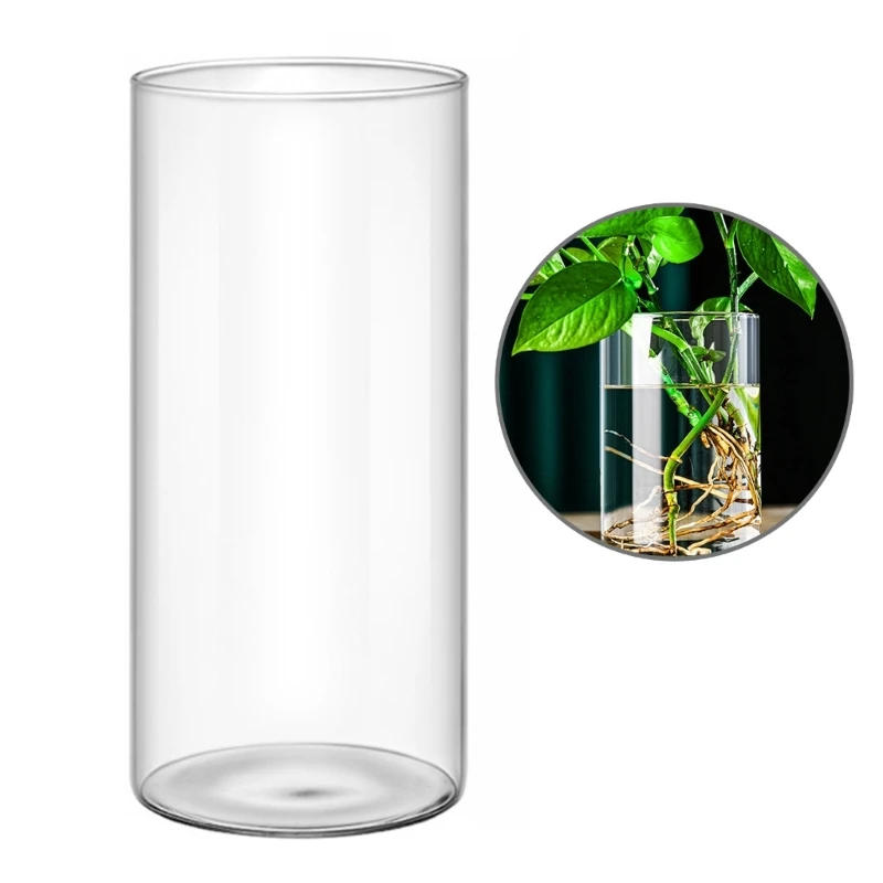 Description Picture 3 of itemClear Glass Candle Stand Glass Cylinder Vase Candle Holder Create Uniques Setting for Bedroom Office Decorations DropShipping