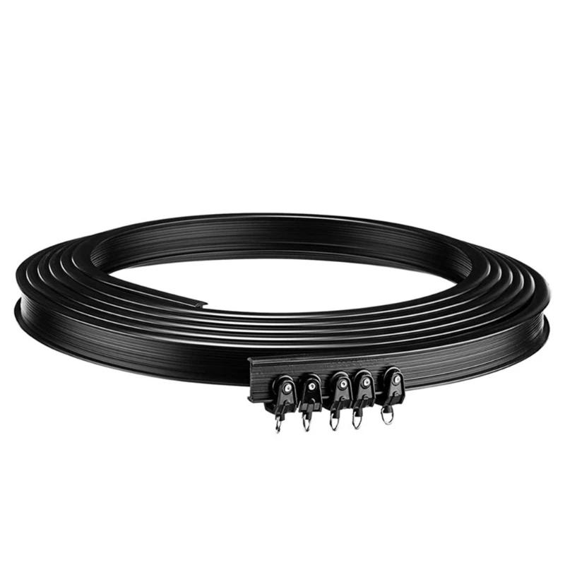 Description Picture 6 of itemKX4B Black Flexible Ceiling Curtain Track 5m Bendable Window Rod Straight for Bedroom Dormitory Curtain