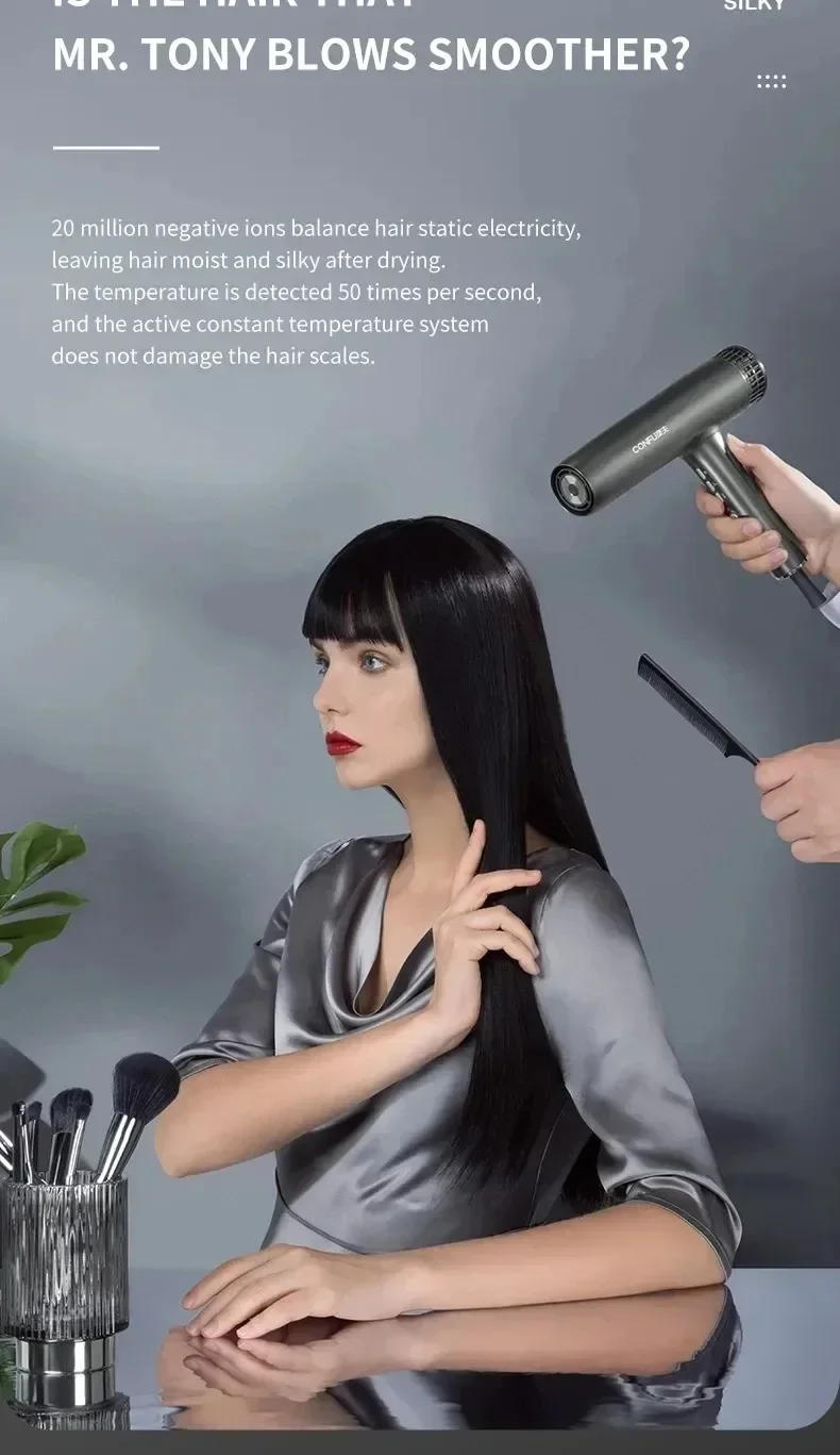 Description Picture 6 of itemProfessional Hair Dryer 110000RPM  High Speed Motor Quick Drying Negative Ions Powerful Wind Low Noise Hair Hair Machine