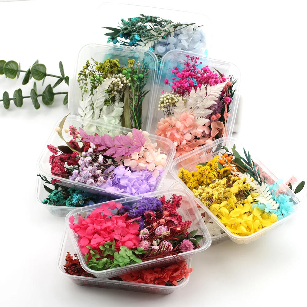 Description Picture 4 of item1 Box  Artificial Plants Natural Real Dried Flowers  for Candles Mold Epoxy Resin DIY Making Decoration Home Accessories Crafts