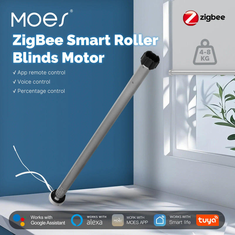 Description Picture 3 of itemMOES Tuya Smart Zigbee Roller Blinds Motor Shade for 38mm Tube Automatic work with Alexa Google Home Smart Life Remote Control