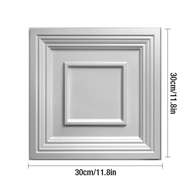 Description Picture 5 of item30x30cm house wall renovation geometric 3D wall panel non-self-adhesive 3D wall sticker art tile wallpaper room bathroom ceiling