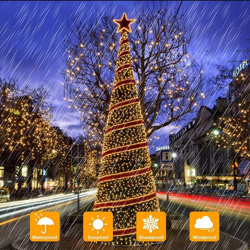 Description Picture 6 of itemSolar String Fairy Lights 12m 100LED / 32M 300 LED Waterproof Outdoor Garland Solar Power Lamp Christmas For Garden Decoration