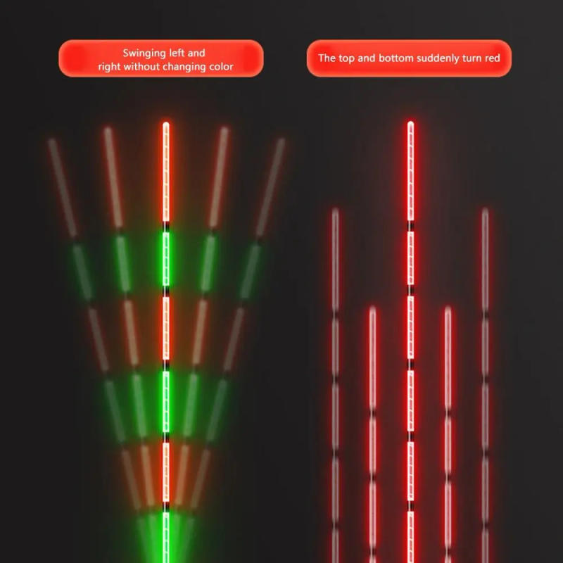 Description Picture 4 of item2025 New Smart LED Fishing Float Highly Sensitive Remind Buoy Gravity Sensor Glowing Electric Night Fishing Strobe Long Tail