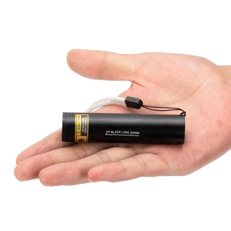 Description Picture 4 of item3W 365nm UV Flashlight USB Rechargeable Ultraviolet Torch Pets Urine Cat Tinea Money Ore Scorpion Detection Black Light