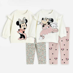 2Pcs Minnie Baby Girl Clothing Sets Baby Girls Tops + Pants Spring Autumn Toddler Girl Outwear For 0-4Yrs