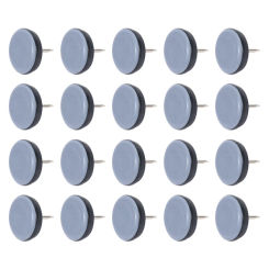 20Pcs 25Mm Chair Gliders Furniture Sliders PTFE Easy Moving Pads Round With Nail Feet Protector For Hardwood Floor