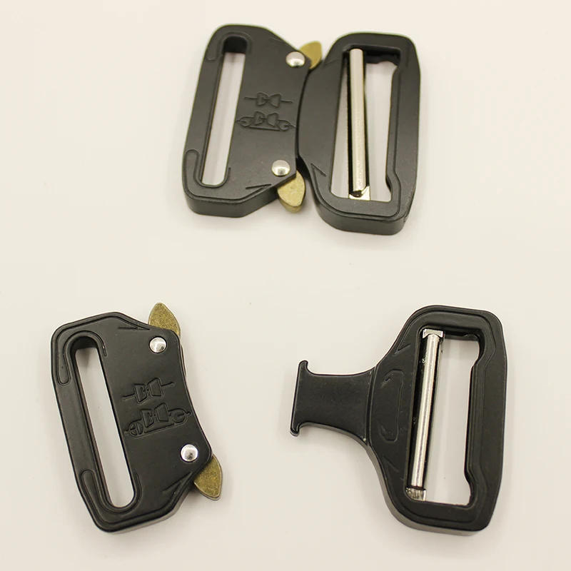 Description Picture 4 of item38mm 45mm Metal Tactical Buckle Black Automatic Quick Side Release Buckles For Belt Men Webbing Belt Head Adjustment DIY Clip