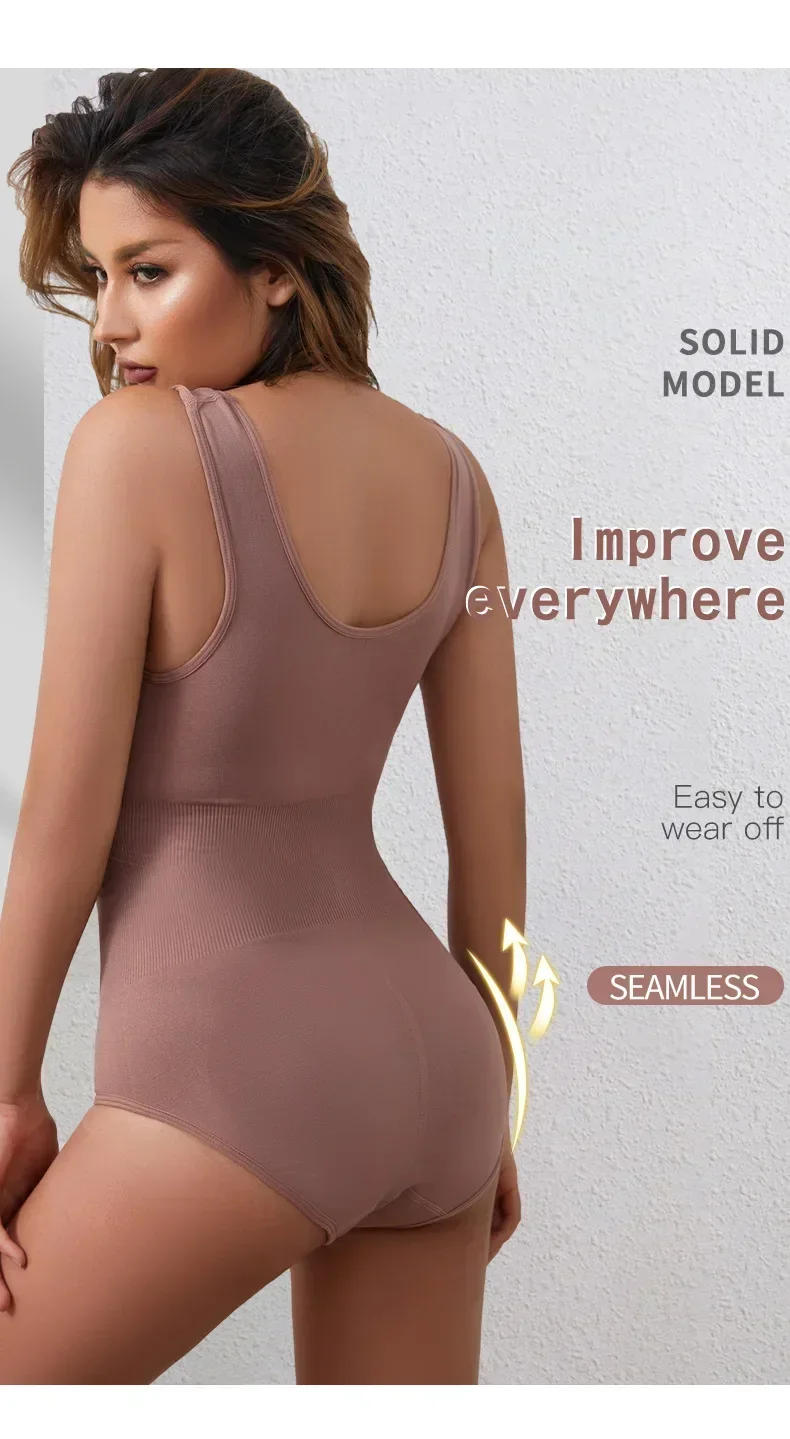 Description Picture 5 of item2 PCS Slimming Bodysuit Women One-Piece Shapewear Corset Reducing Body Shaper Modeling Underwear Tummy Control Panties Briefs