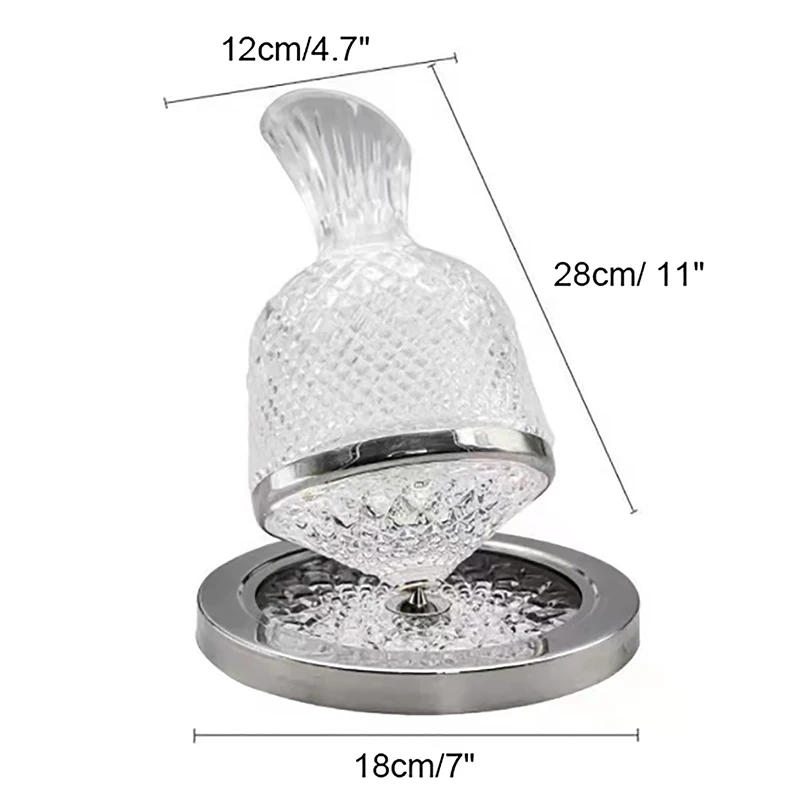 Description Picture 3 of itemHigh-grade Crystal Glass 360Rotating Decanter Tumbler 1500ml Wine Dispenser/Decanter Tumbler Bar Ware