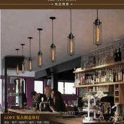 Industrial Style Creative Restaurant Small Chandelier Led Iron Chandelier American Retro Bar Table Cafe Lighting Lighting Tools