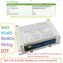 ESP32 8CH Programmable Relay Module WiFi 2.4G & RS485 Modbus | 30Pin Expansion Board for Smart Home/Industrial IoT PLC Control