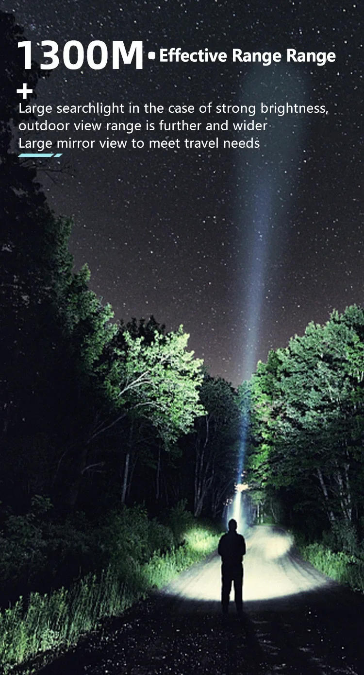 Description Picture 5 of itemMost Powerful XHP70 LED Work Light Solar Charging Searchlight USB Rechargeable Flashlight Camping Lantern Torch Spotlight