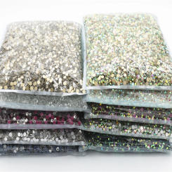 100Gross Bulk Big Package 14400pcs/Bag Flatback Crystals AB Nail Rhinestones For Nails 3D Nail Decorations SS3-SS20 Glass Gems