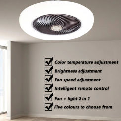 Modern Simple 30W Ceiling Fan Lamps Remote Control Timing Three Wind Speed Adjustment 52CM Detachable LED Decorative Lights