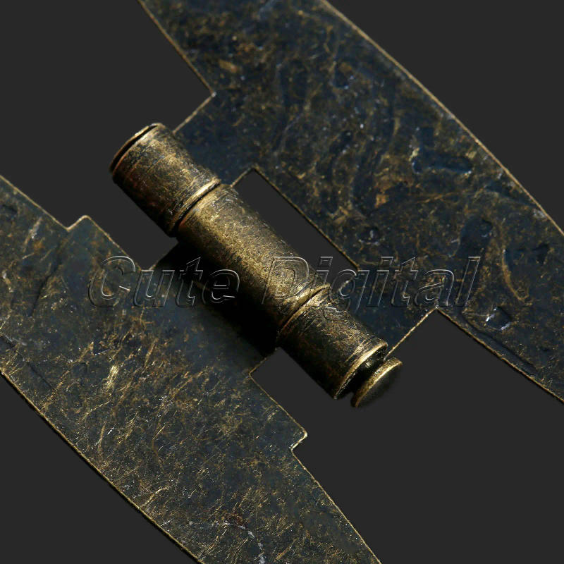 Description Picture 3 of item8Pcs Antique Bronze Hinges Retro Butt Hinges Antique Hinges Bronze with Screws for Wooden Jewelry Box Case 65x33mm with Screws