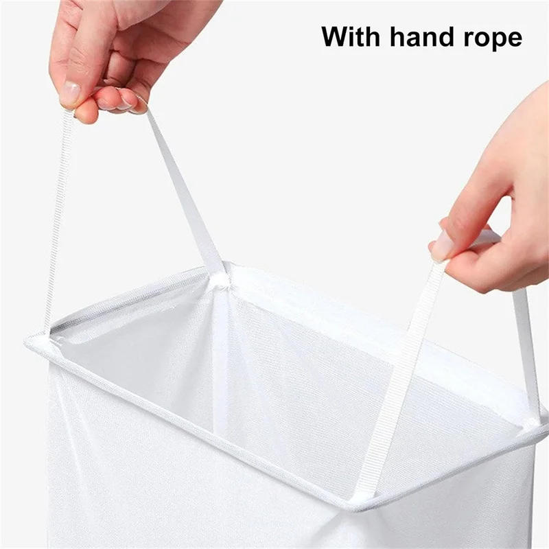 Description Picture 5 of itemHanging Net Bag With Sticker Wall-Mounted Laundry Basket Dirty Clothes Storage Basket Bathroom Organzier Mesh Bag Laundry Hamper