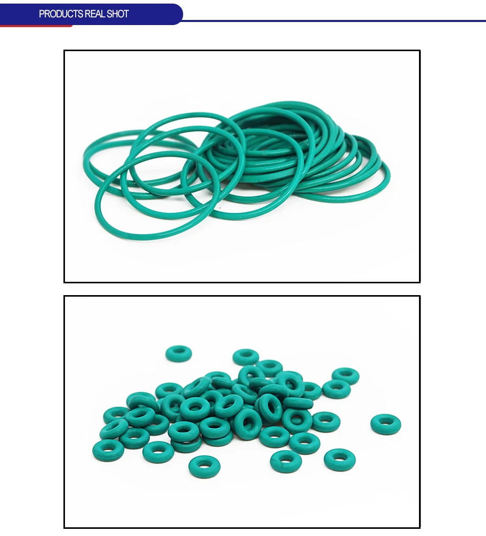Description Picture 2 of itemThickness CS3.1mm Green FKM Fluorine Rubber O-rings Seals Gasket Washer temperature resistant wear-resistant oring