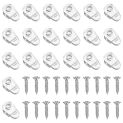 20 Pcs Mirror Clips Fixing with Screws Grass Glass Grid Holder Mounting Tool Hanging Hardware