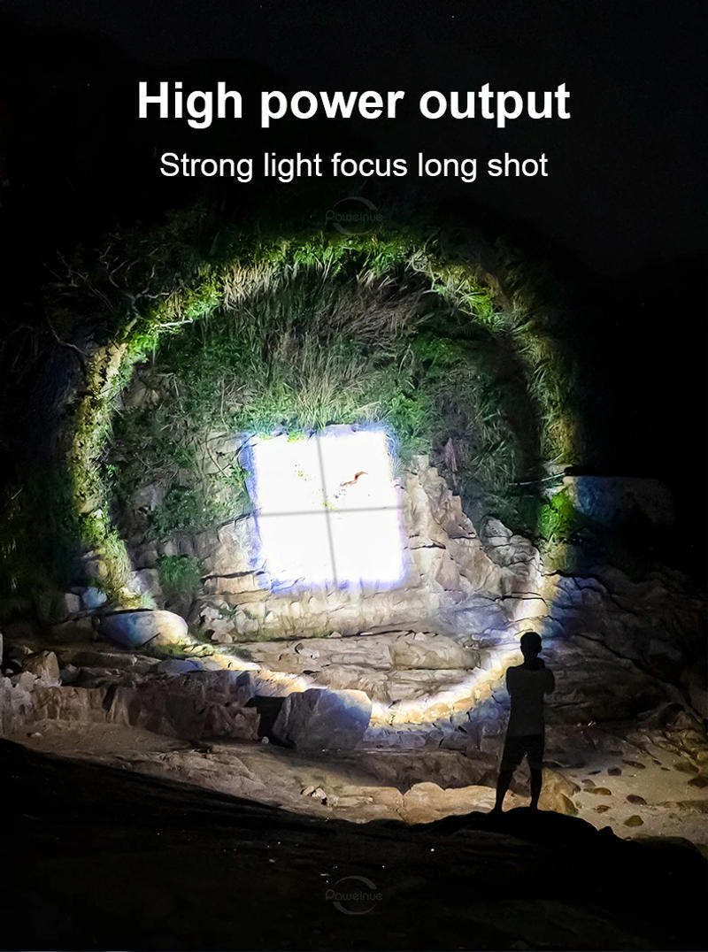 Description Picture 5 of itemNew XHP120 LED Flashlight High Power Flashlight Rechargeable Zoom Torch Fishing Camping Lantern