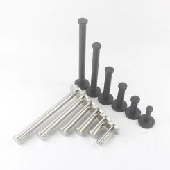 1Pcs with Screws Single Clothes Hook Stainless Steel Cylindrical Wall Punching Hook Bathroom Hardware Accessories Silver Black