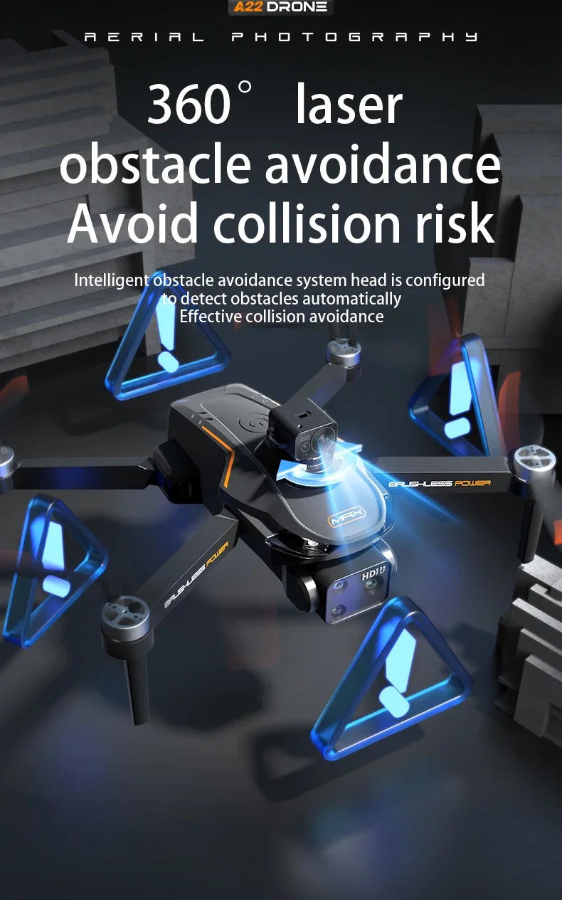 Description Picture 5 of item2024 New A22 Drone 8K 5G GPS Professional HD Aerial Photography Dual-Camera Omnidirectional Obstacle Avoidance Drone Original