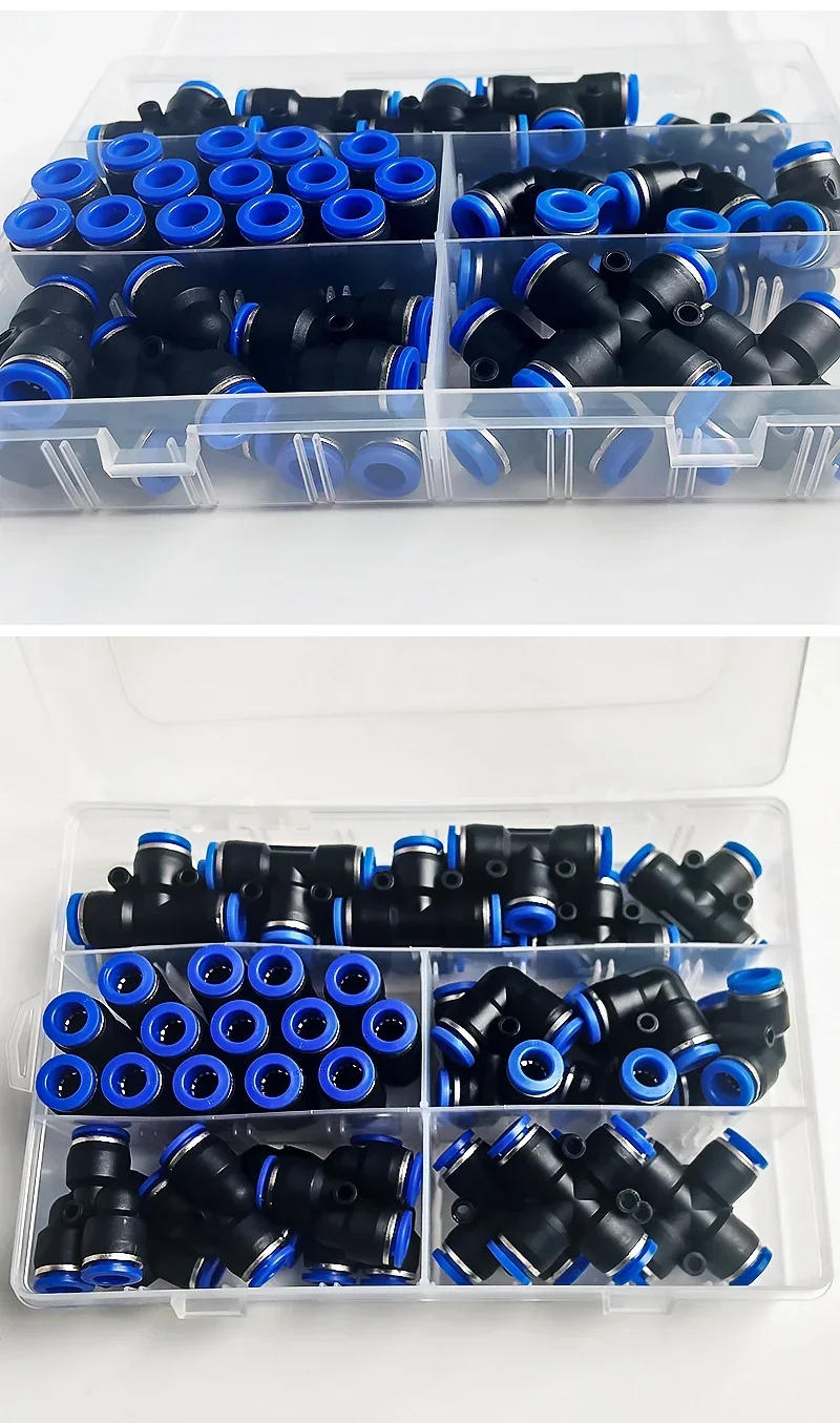Description Picture 4 of item41 PCs Boxed Pneumatic Connectors Kit 8mm 6mm Outer Diameter of the Hose Pipe Tube Air PU-8/PE-8/PZA-8/PY-8/PV-8/PG-8/PK-8