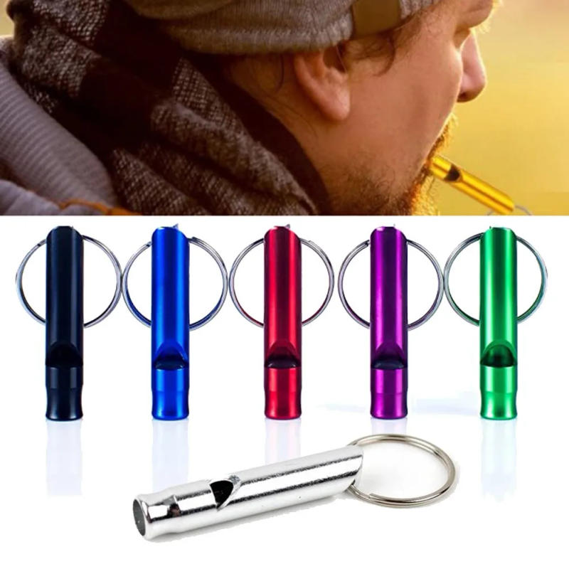 Description Picture 2 of itemHiking Keychain Whistle Outdoor Training 45*8mm Aluminum Alloy Distress Helper Mini For Birds For Training Pets