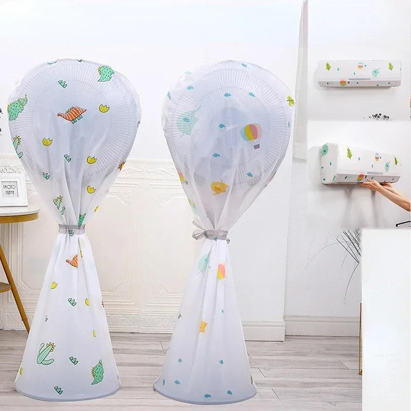 Description Picture 2 of itemThick Waterproof Electric Fan Cover Cartoon Style Floor-Standing Electric Fan Dust Cover Universal Electric Fan Protection Case