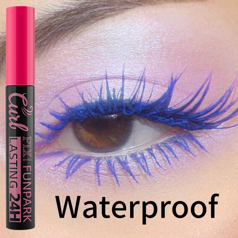 Description Picture 5 of item9 Color Mascara Thick Curl Waterproof Natural Eyelash Long Lasting Blue White Green Pink Black Eye Makeup Korean cosmetics