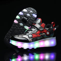Children's Skate Shoes with LED Lights Roller Skates USB Charging Luxury Designer Sports Casual Training Sneakers for Kids
