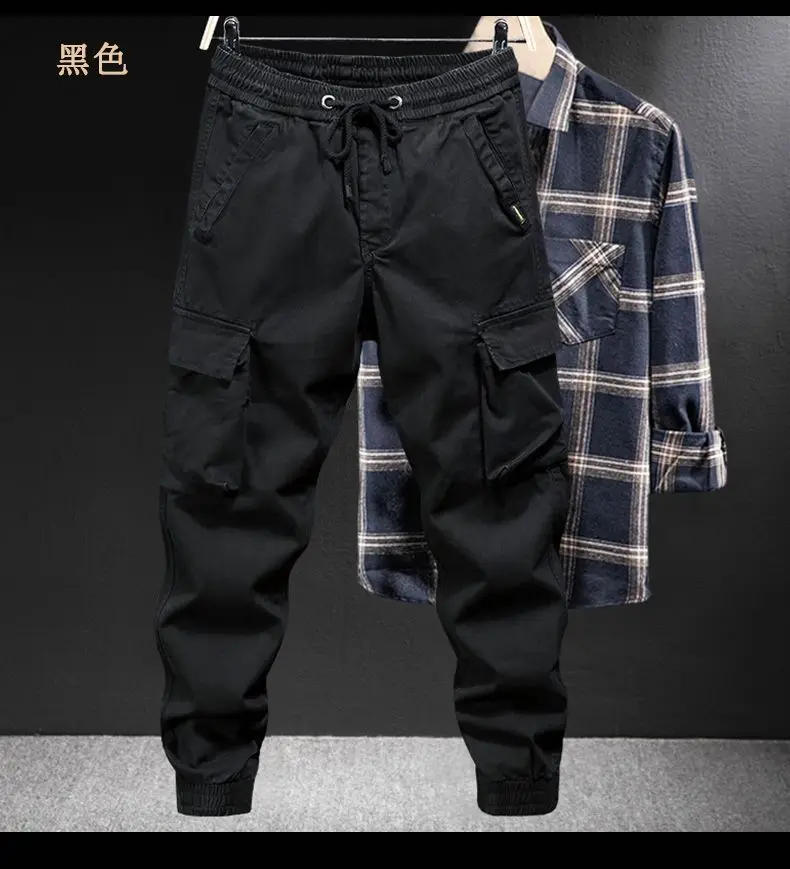 Description Picture 5 of itemVelvet Thickened American Overalls for Men, Multi-pocket Leggings, Loose Large Size Outdoor Wear-resistant Trousers Cargo Pants