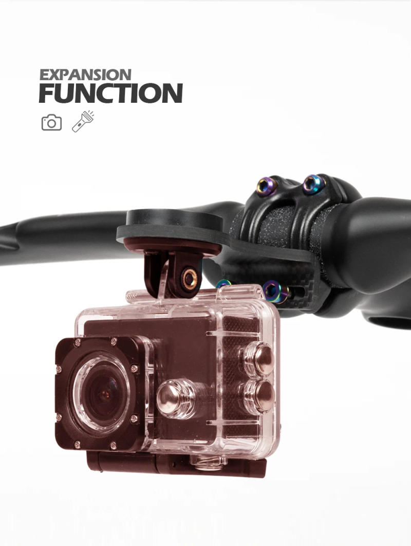 Description Picture 6 of itemOGEVKIN Bike Stem Extension Carbon Computer Mount Holder Rack for GPS/Cycling Computer/Camera/Light Bicycle Accessories 3K Black