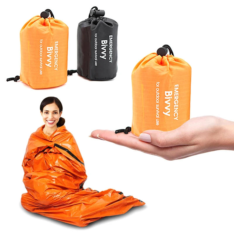 Description Picture 2 of itemEmergency Sleeping Bag Ultra Waterproof Mylar Thermal Blankets Lightweight Survival Sleeping Bag Keep Warm For Camping Hiking