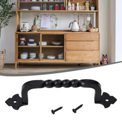 Vintage Cabinet Handles Barn Door Pull Hardware Window Shed Wardrobe Doors Handles Drawer Knobs Carbon Steel Furniture Hardware