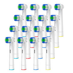 16pcs Replacement Toothbrush Heads for Oral B Braun Soft Electric Toothbrush Heads Deep and Precise Cleaning Dental Brushes