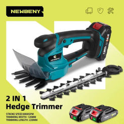 8000RPM Electric Hedge Trimmer 2IN1 Cordless Handheld Rechargeable Lawn Garden Bush Scissors Power Tools For Makita 18V Battery