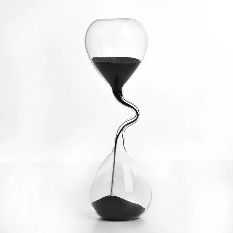 Description Picture 4 of item3D Creative Irregular Hourglass Timer Home Decoration Glass Hourglass Ornaments Household Items Sand Time Yellow Sand Timer