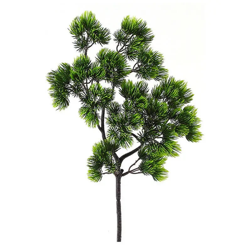 Description Picture 4 of item42cm Artificial Plant Pine Branch Green Leaves Fake Plants Home Pine Bonsai Accessories Wedding Flower Arrangement Decoration